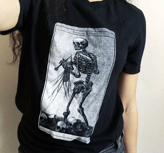 Death Tarot T-Shirt - Knitting is Metal - Undercover Otter - Apparel - Knitting is Metal - XS