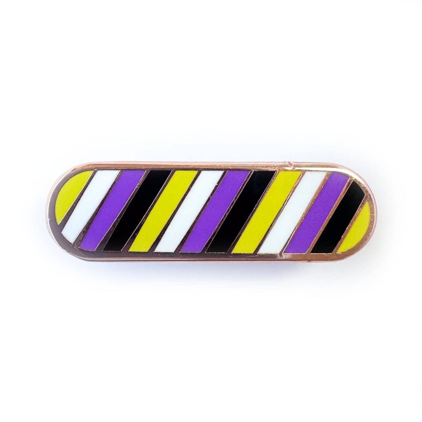 Nonbinary Pride Plaque Enamel Pin