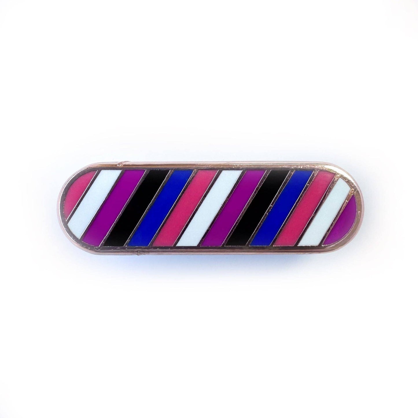 Gender Fluid Pride Plaque Enamel Pin