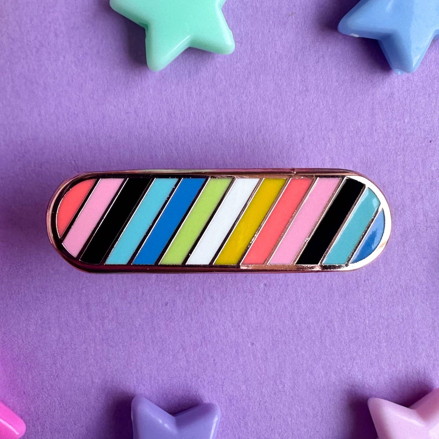 Queer Pride Plaque Enamel Pin