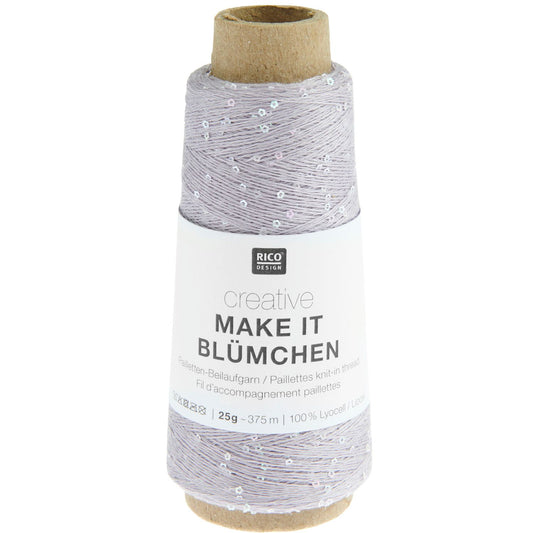 Make It Blümchen - Flower Sequin Yarn - Undercover Otter - Yarn - Rico Design - Lilac (010)