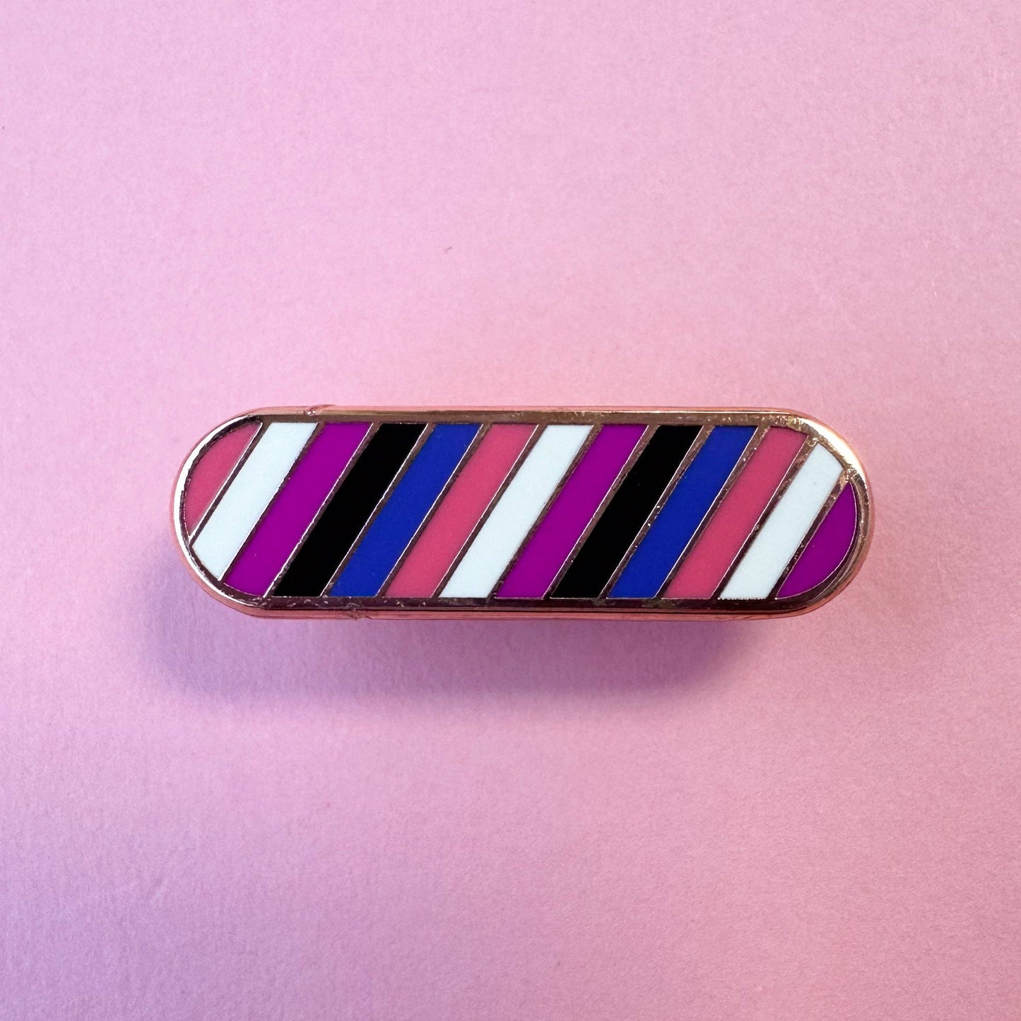 Gender Fluid Pride Plaque Enamel Pin