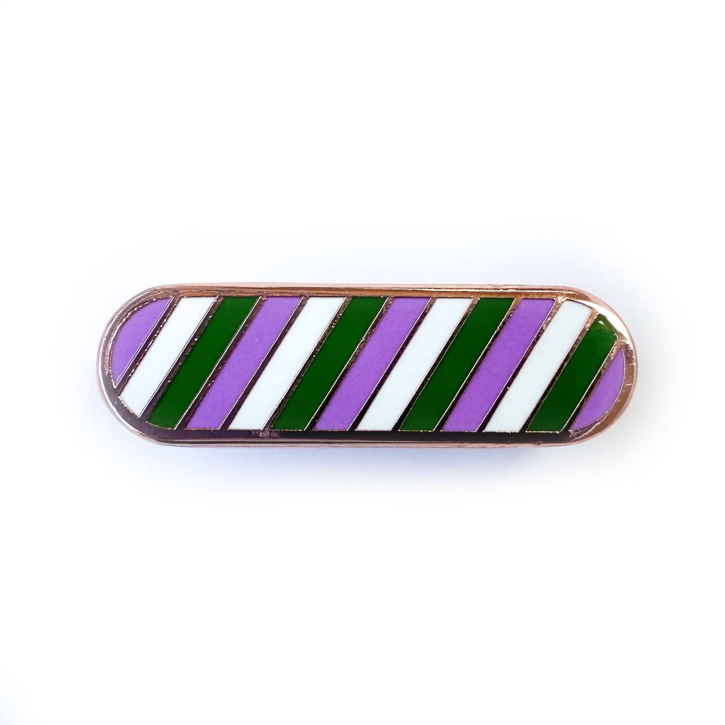 Genderqueer Pride Plaque Enamel Pin
