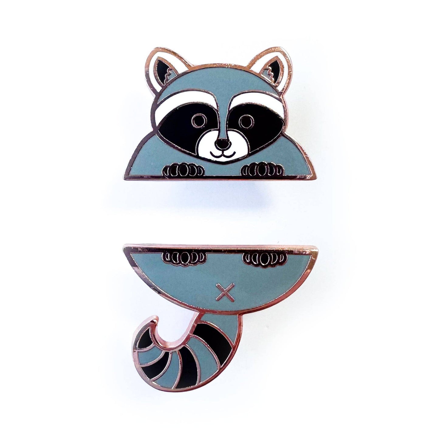 Raccoon Pride Pal Enamel Pin Set