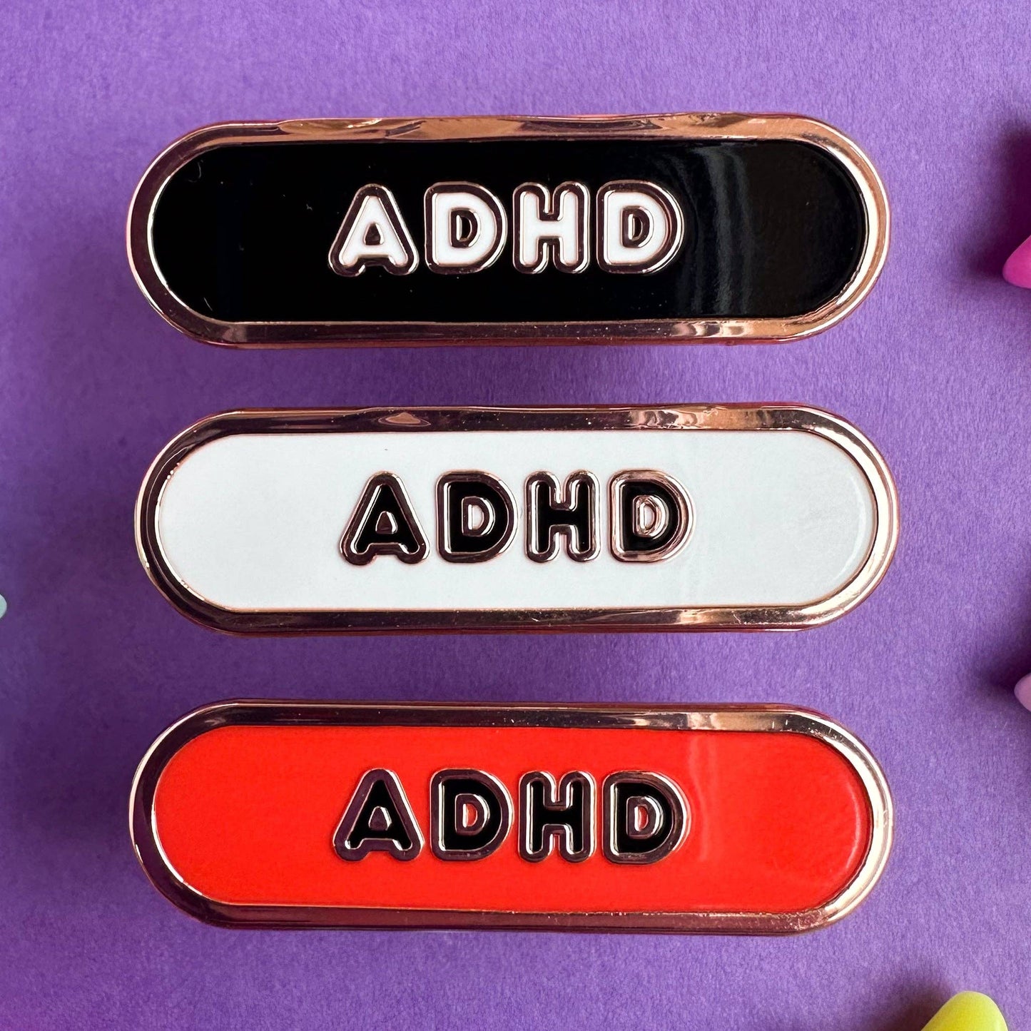 ADHD Accessibility Plaque Enamel Pin