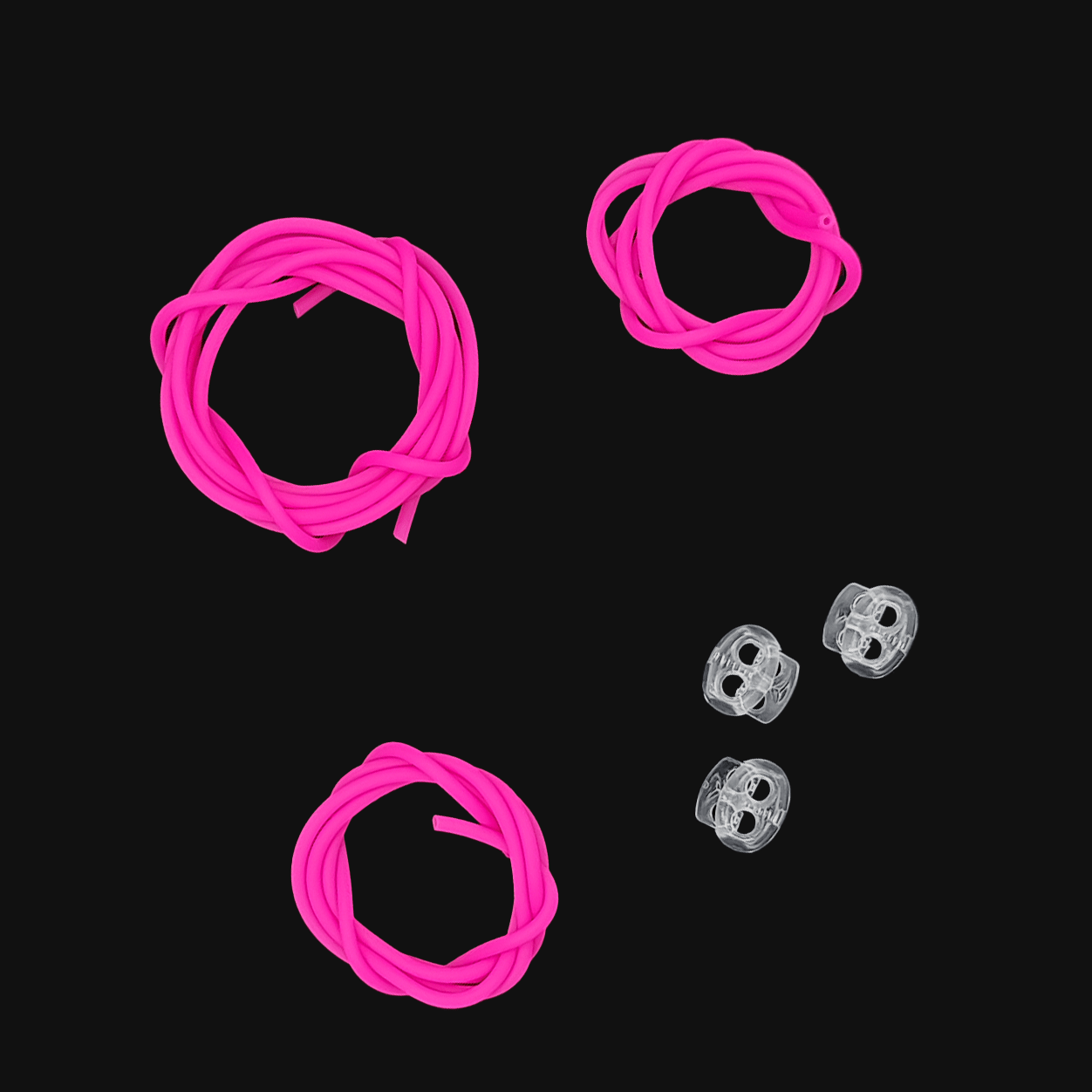 Silicone Stitch Holder Cords- Set of 3 + 3 Locks - Undercover Otter - Tools - Undercover Otter - Nekromantik Pink