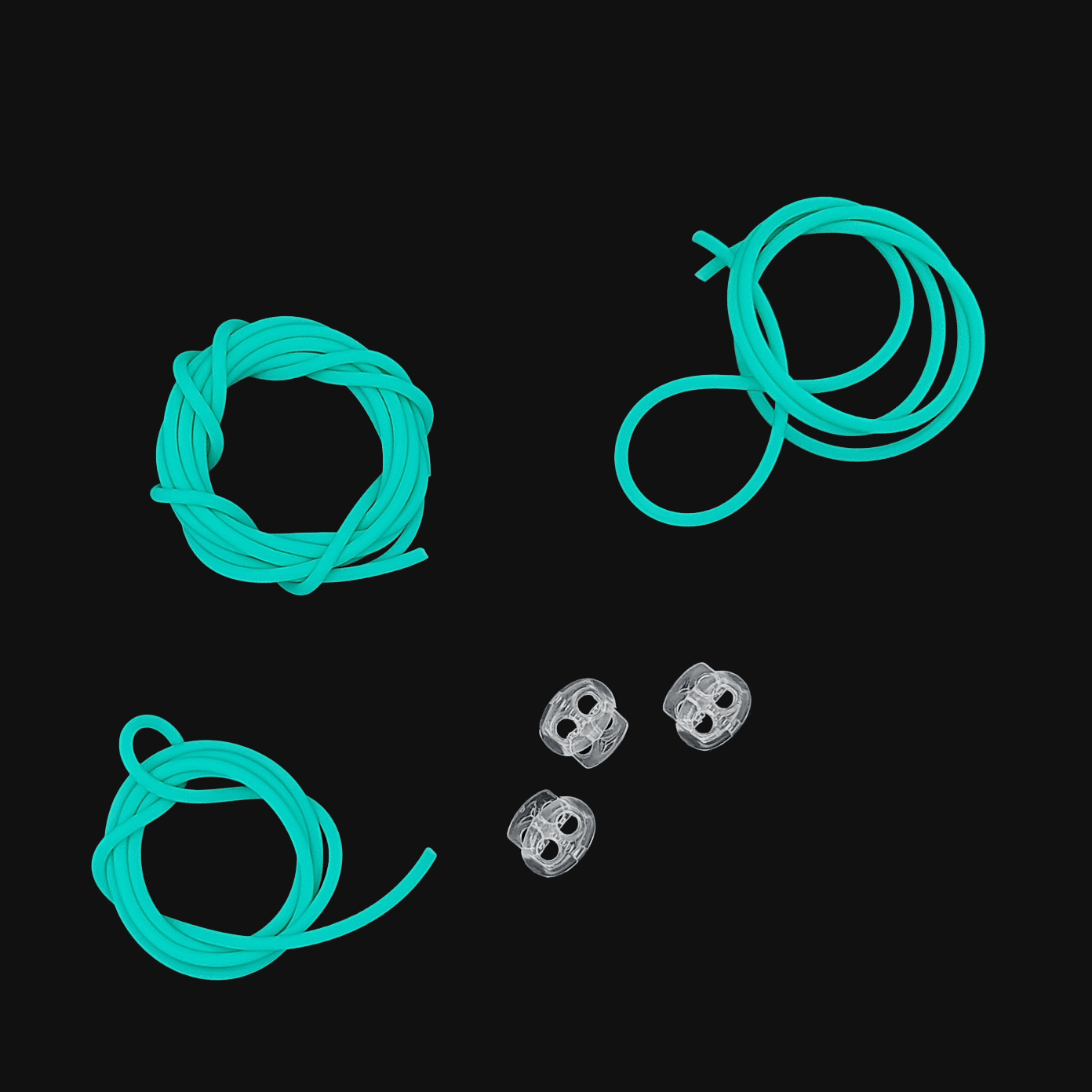 Silicone Stitch Holder Cords- Set of 3 + 3 Locks - Undercover Otter - Tools - Undercover Otter - Citadel Green
