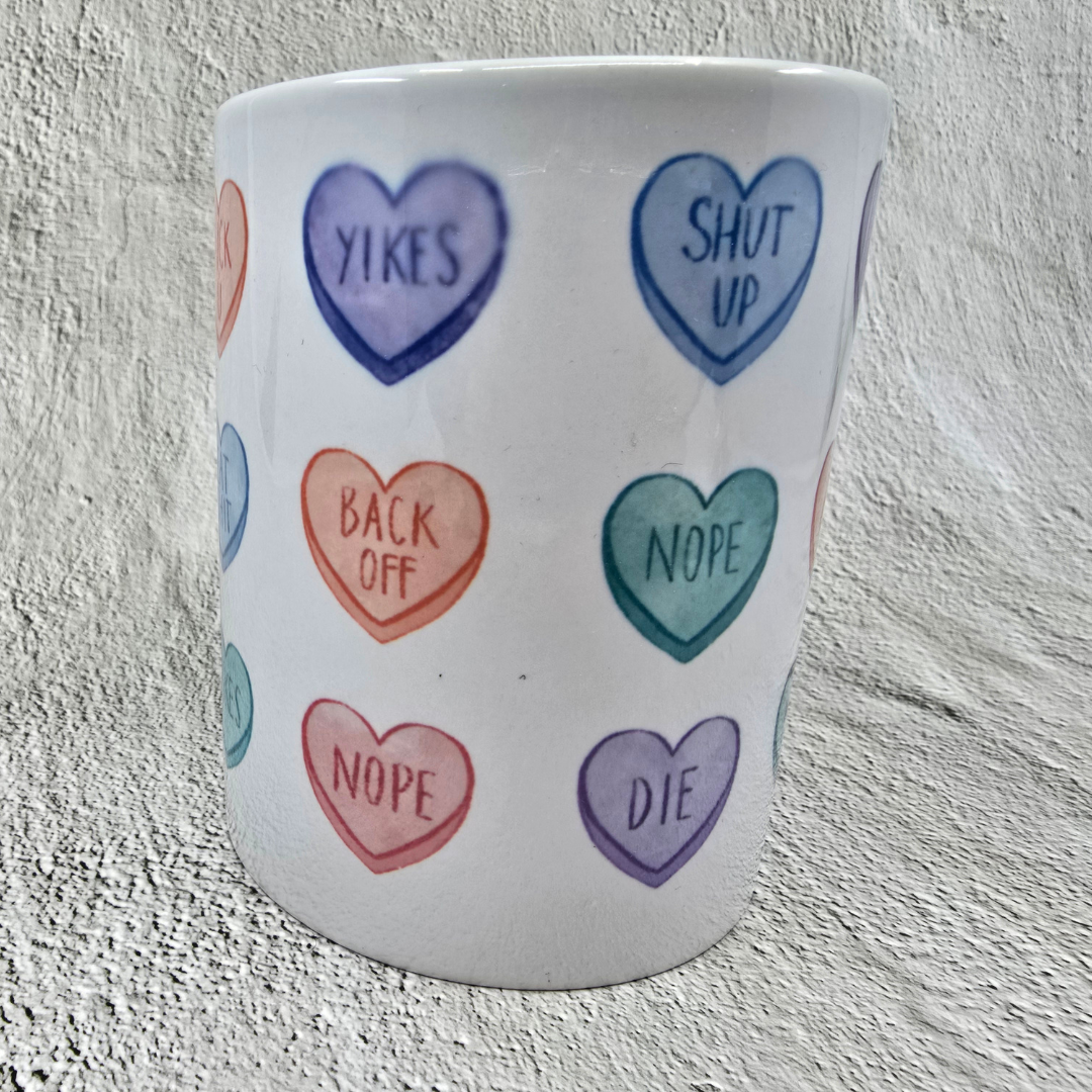 Small Candy Hearts - Large Mug