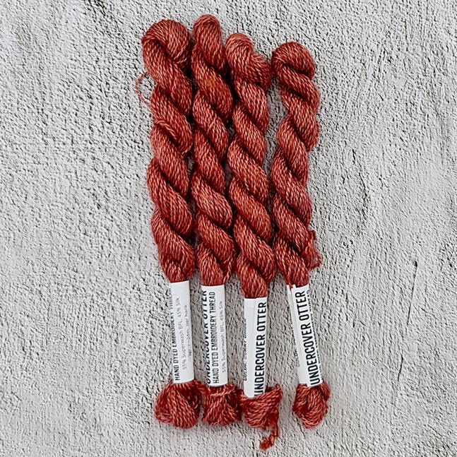 Burnt Umber - Hand Dyed Embroidery Thread - Undercover Otter