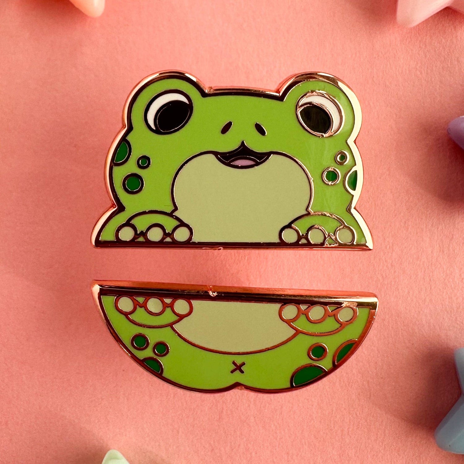 Frog Pride Pal Enamel Pin Set - Undercover Otter - Pins - Kitty With A Cupcake - Default Title