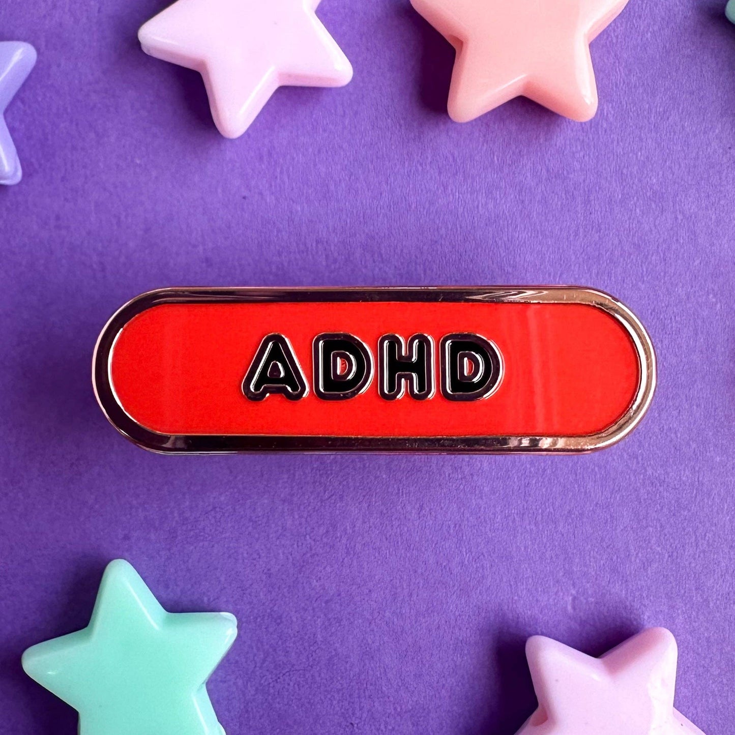 ADHD Accessibility Plaque Enamel Pin