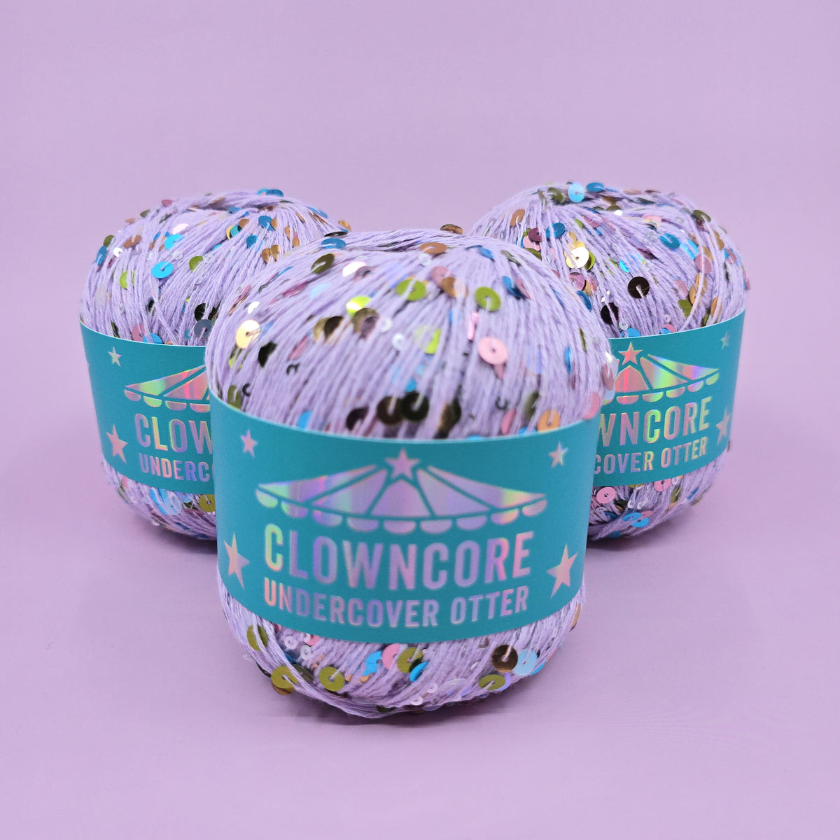 Harlequin Lilac - Clowncore Sequin Yarn - Undercover Otter - Yarn - Undercover Otter - Default Title