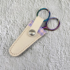 Milward Oilslick Embroidery Scissors - Undercover Otter - Tools - Milward - White Faux Leather