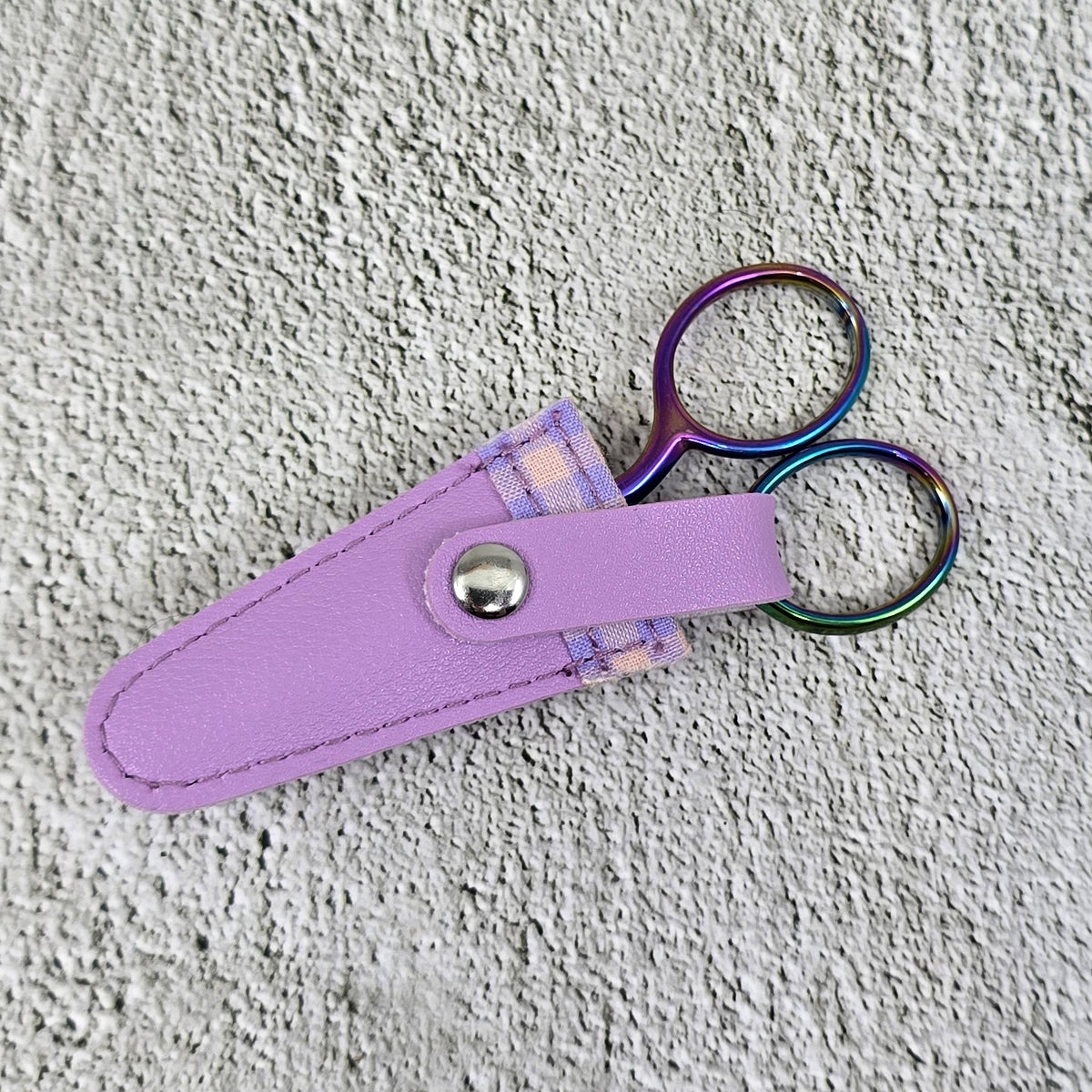 Milward Oilslick Embroidery Scissors - Undercover Otter - Tools - Milward - Lavender Faux Leather