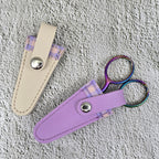 Milward Oilslick Embroidery Scissors - Undercover Otter - Tools - Milward - White Faux Leather