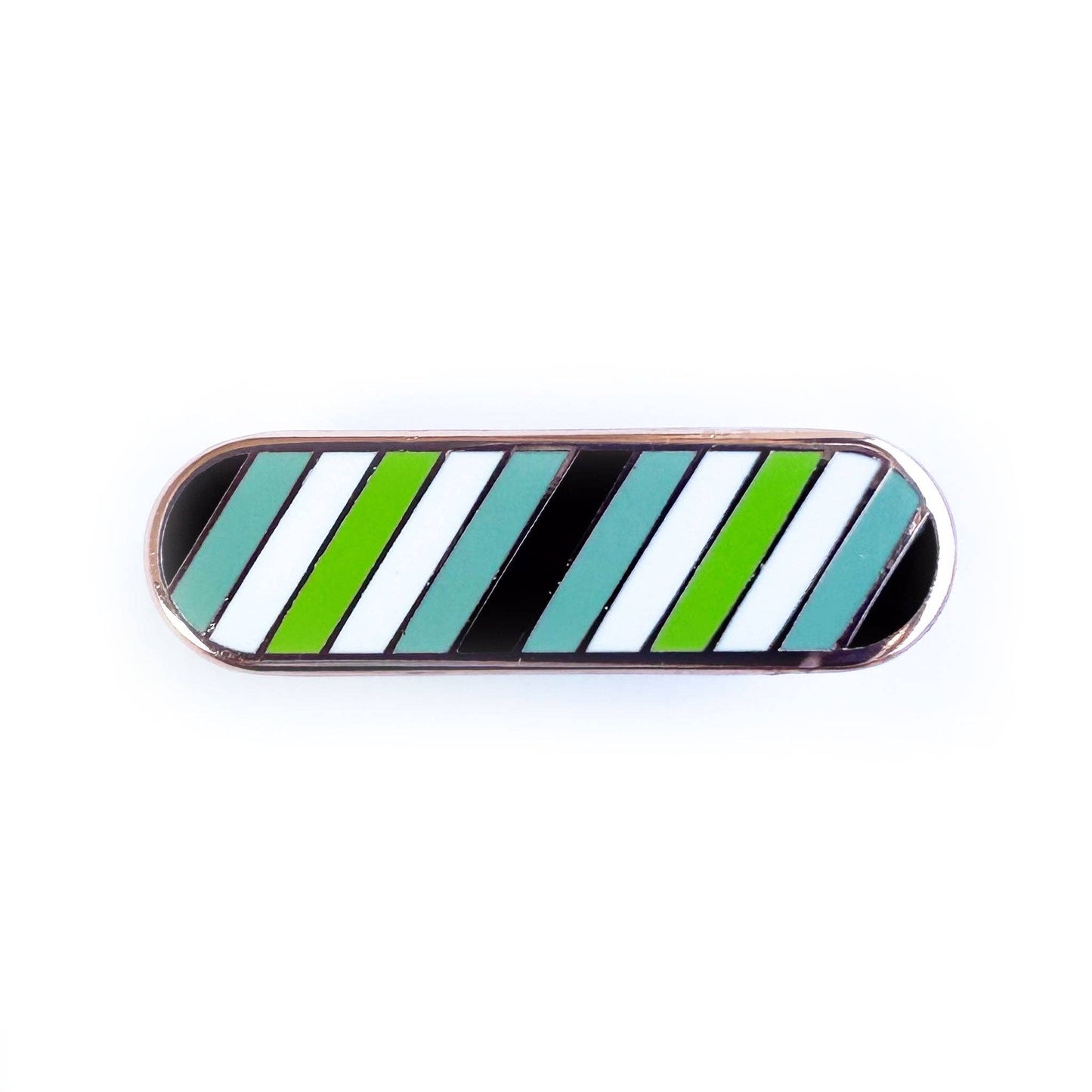 Agender Pride Plaque Enamel Pin