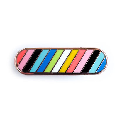 Queer Pride Plaque Enamel Pin