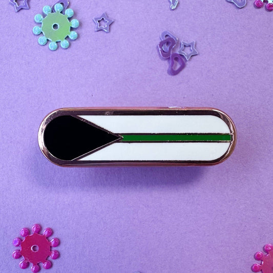 Demiromantic Pride Plaque Enamel Pin