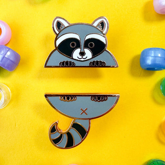 Raccoon Pride Pal Enamel Pin Set