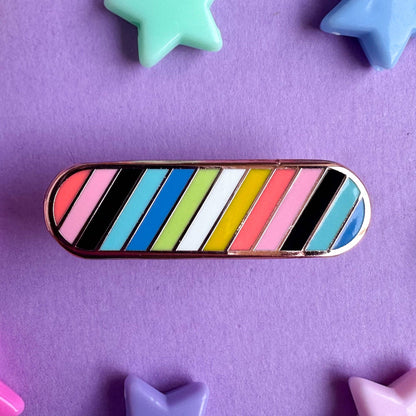 Queer Pride Plaque Enamel Pin