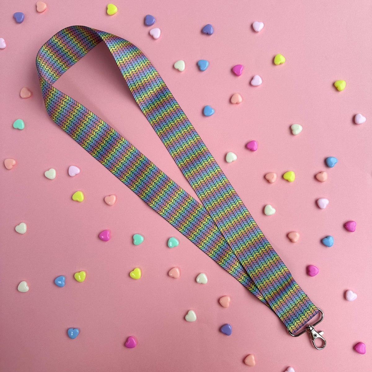 Rainbow Knit Lanyard - Undercover Otter - Apparel - Kitty With A Cupcake - Default Title