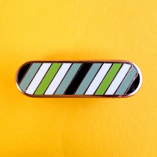 Agender Pride Plaque Enamel Pin