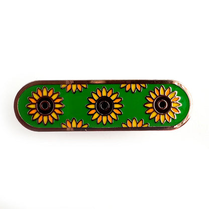 Invisible Disability Sunflower Plaque Enamel Pin