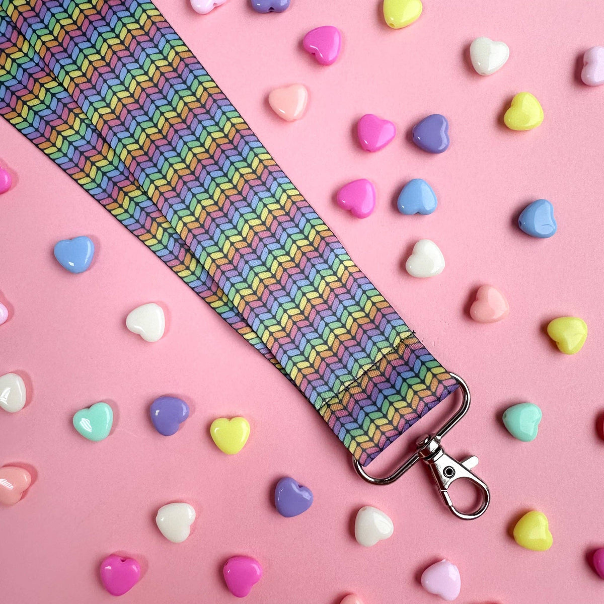 Rainbow Knit Lanyard - Undercover Otter - Apparel - Kitty With A Cupcake - Default Title