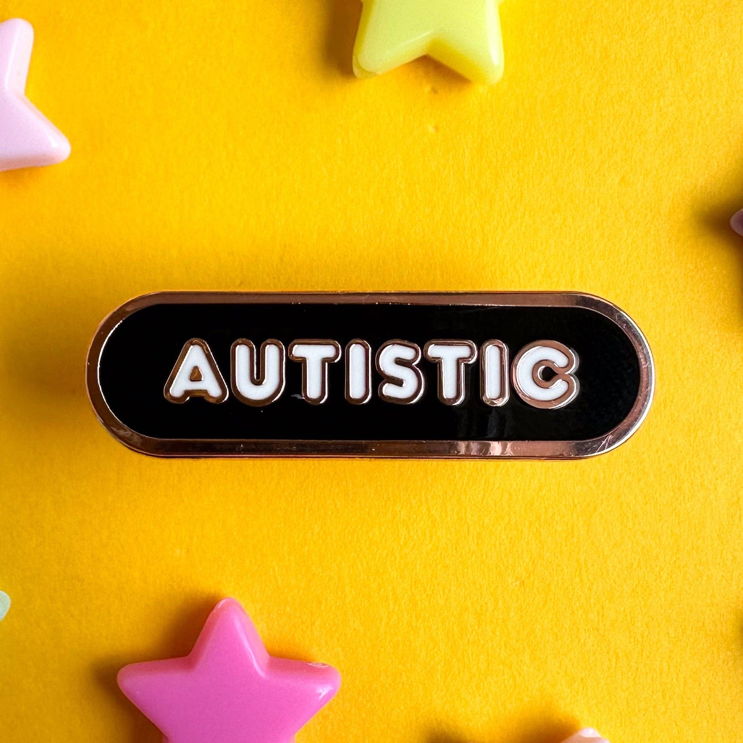 Autistic Accessibility Plaque Enamel Pin