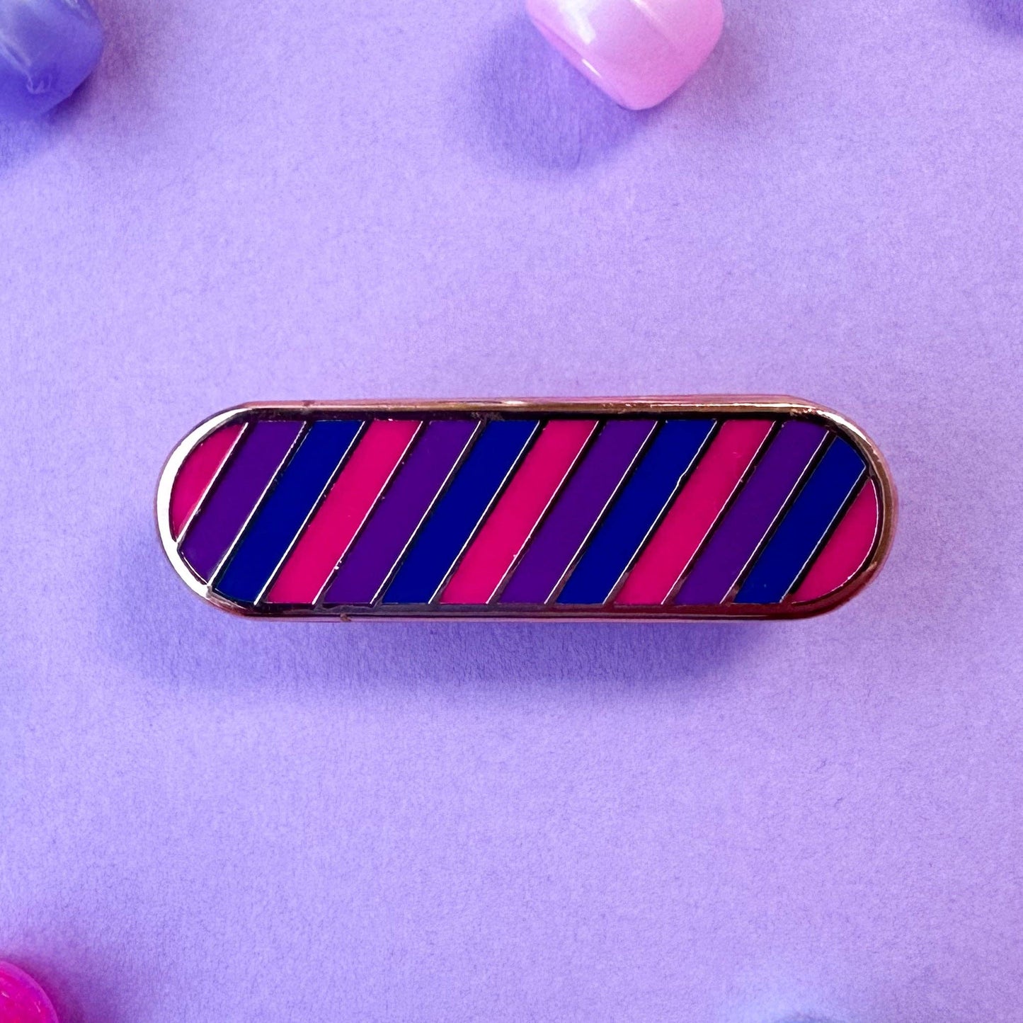 Bisexual Pride Plaque Enamel Pin