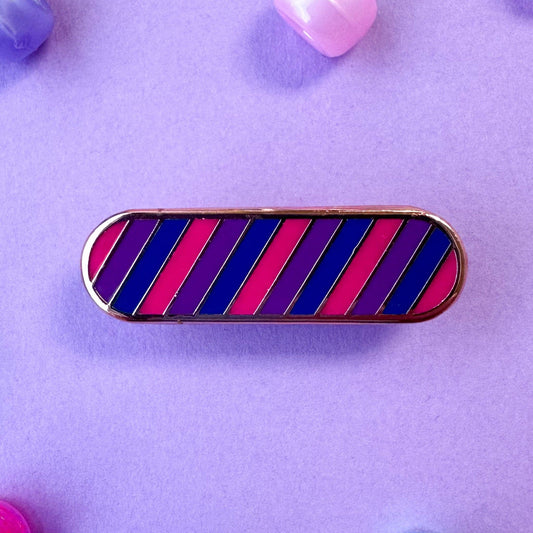 Bisexual Pride Plaque Enamel Pin