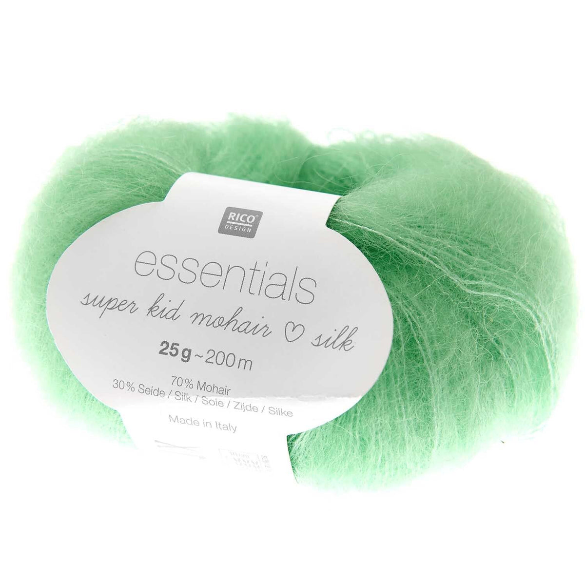Super Kid Mohair Loves Silk - Undercover Otter - Yarn - Rico Design - 062 Neon Green