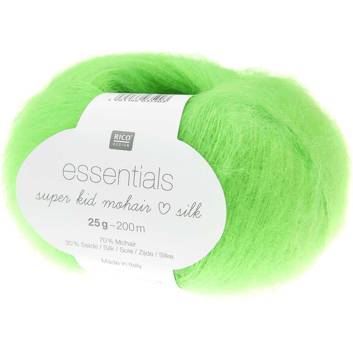 Super Kid Mohair Loves Silk - Undercover Otter - Yarn - Rico Design - 067 Neon Green
