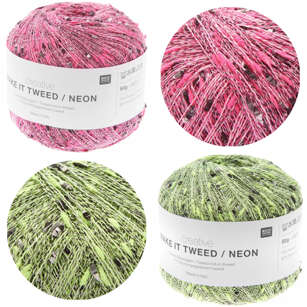 Make It Tweed Neon - Rico Creative - Undercover Otter - Yarn - Rico Design - Tweed Neon Pink