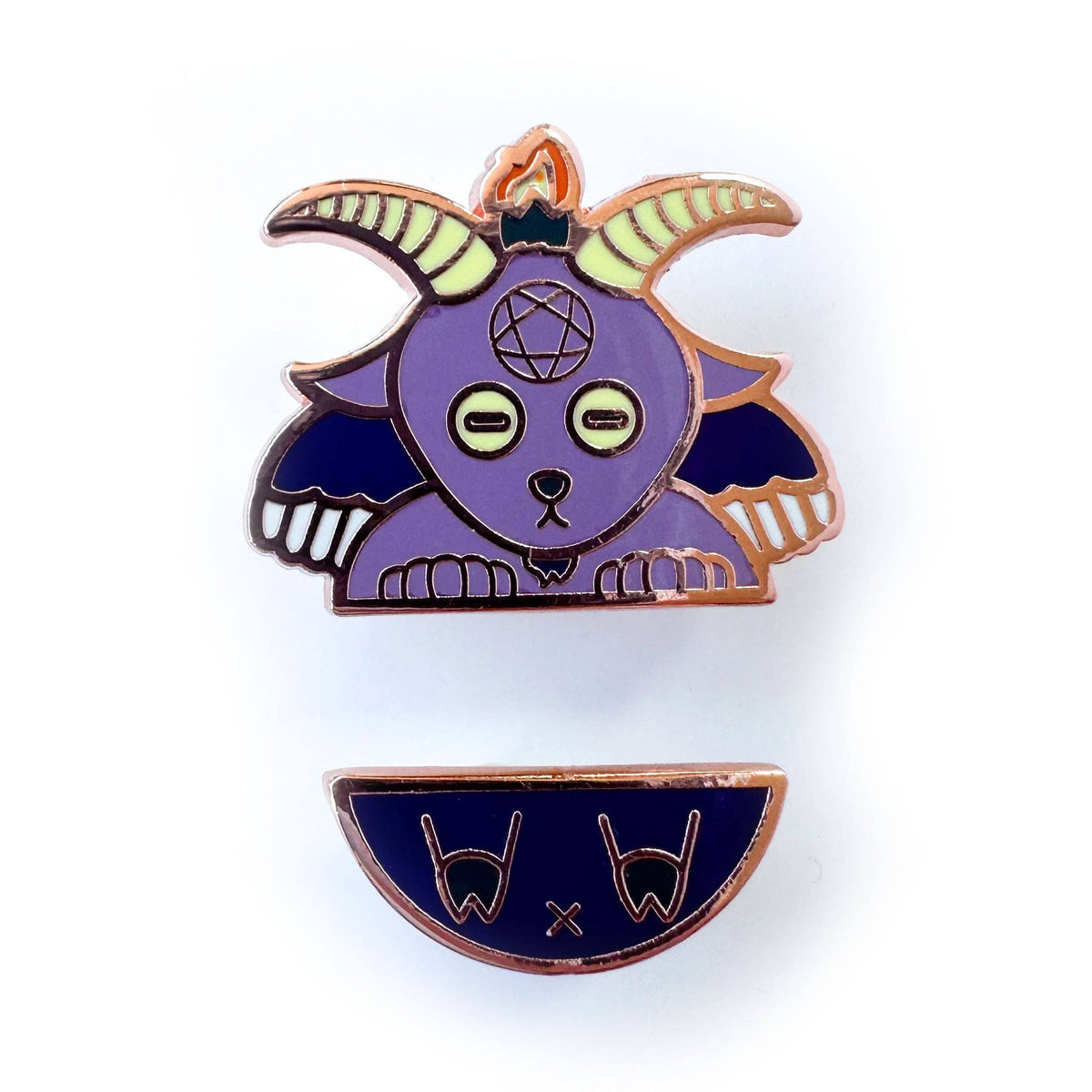 Baphomet Pride Pal Enamel Pin Set - Undercover Otter - Pins - Kitty With A Cupcake - Default Title