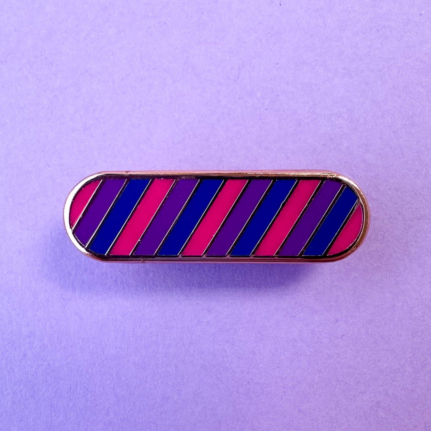 Bisexual Pride Plaque Enamel Pin