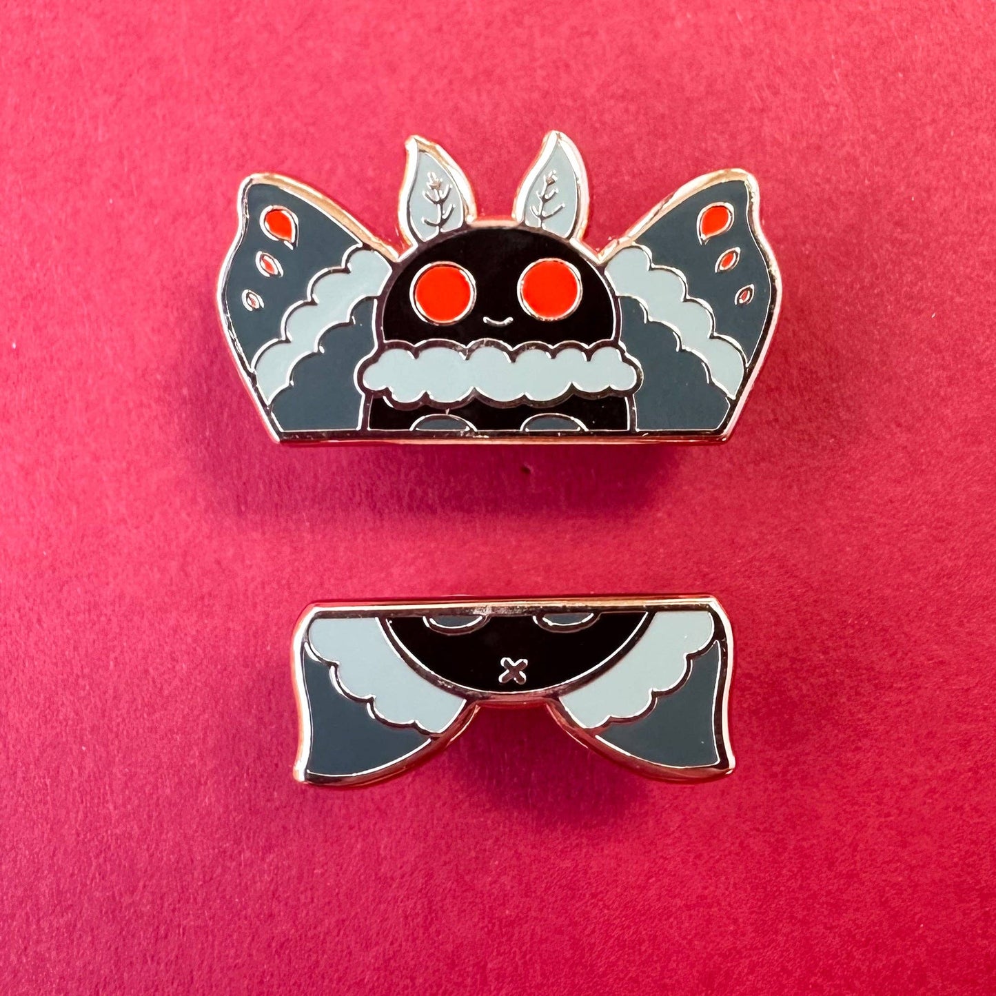 Pride Pal Set - Enamel Pin - Undercover Otter - Flair - Kitty With A Cupcake - Mothman