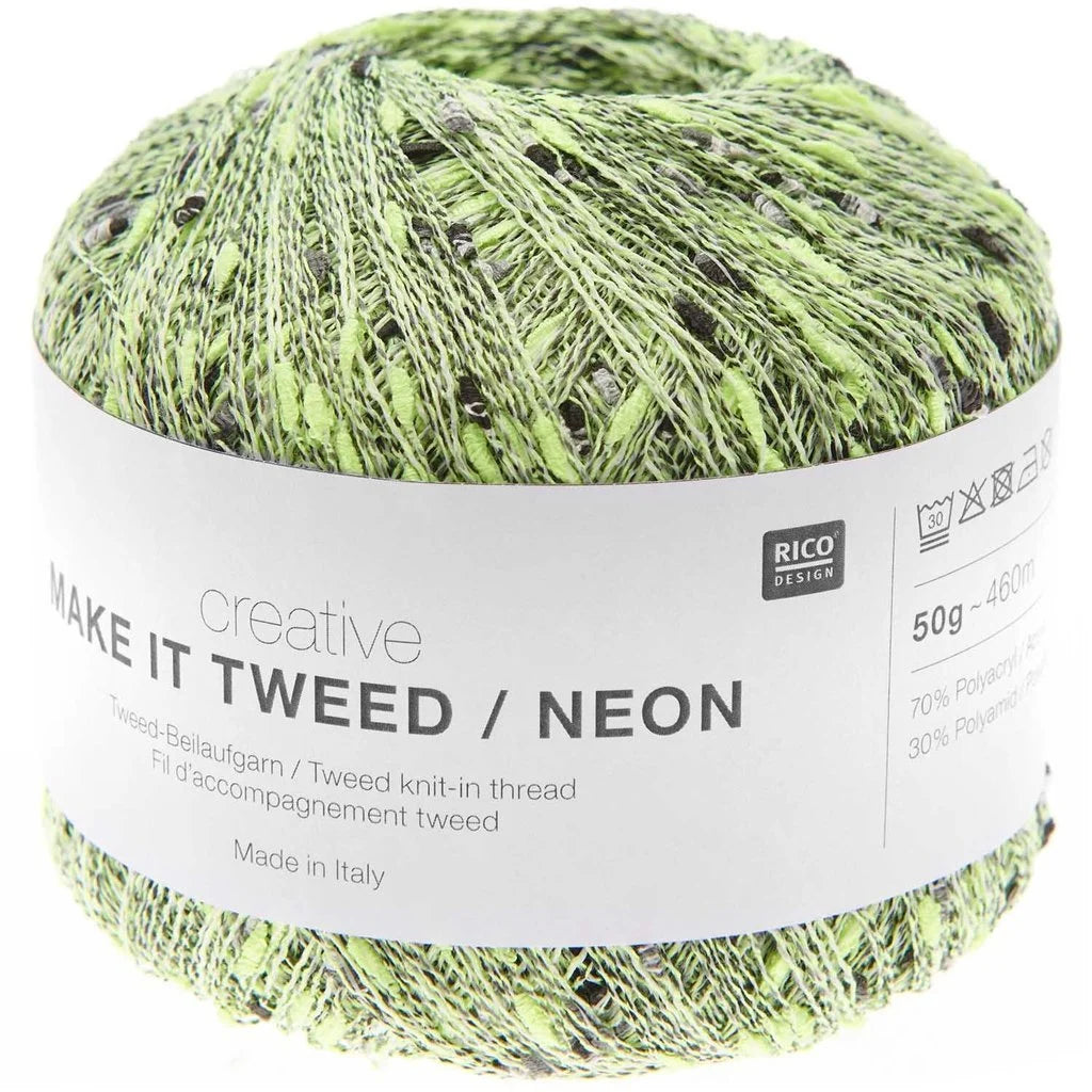 Make It Tweed Neon - Rico Creative - Undercover Otter - Yarn - Rico Design - Tweed Neon Green