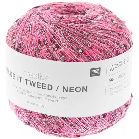 Make It Tweed Neon - Rico Creative - Undercover Otter - Yarn - Rico Design - Tweed Neon Pink