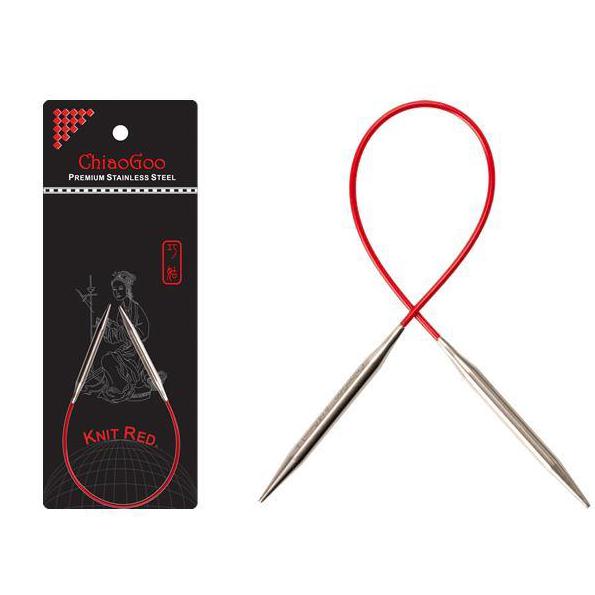 Chiaogoo Knit red Circulars 9" (23 cm) - Undercover Otter - Tools - ChiaoGoo -