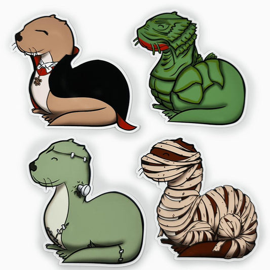 Classic Monster Otters - Stickerpack - Undercover Otter