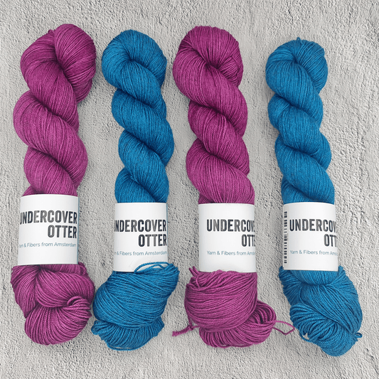 Color out of Space Chicken Set - Eventide Fingering - 4-Skein Set - Undercover Otter
