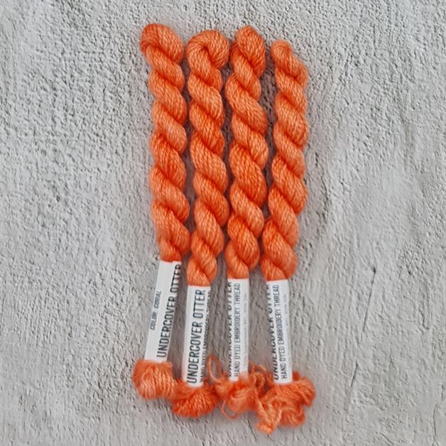 Coral - Hand Dyed Embroidery Thread - Undercover Otter
