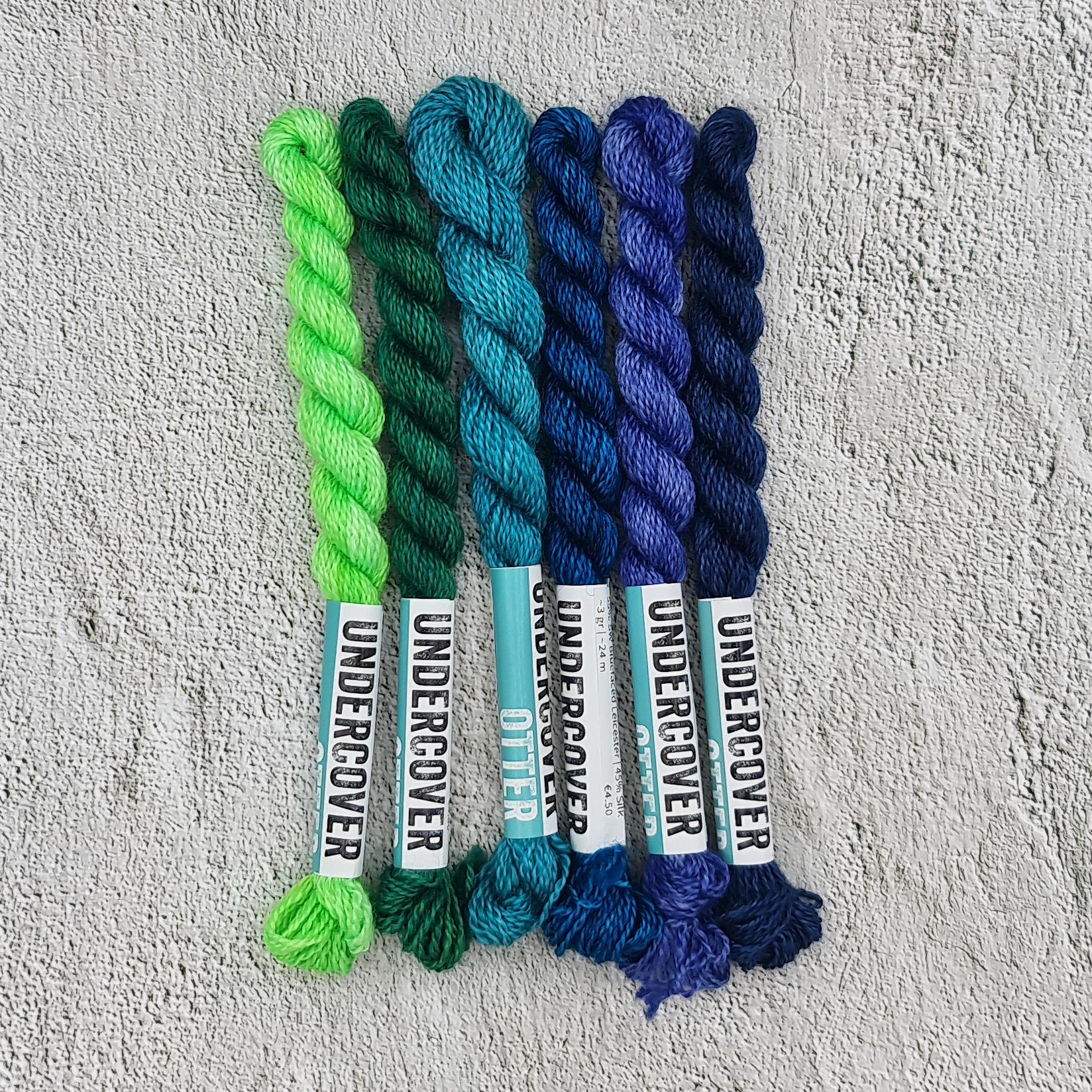 Hills & Skies - Hand Dyed Embroidery Thread Set - Undercover Otter