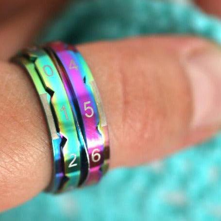 Knitpro Oilslick Row Counter Ring - Undercover Otter