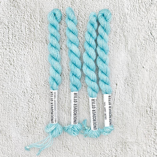 Light Teal - Hand Dyed Embroidery Thread - Undercover Otter