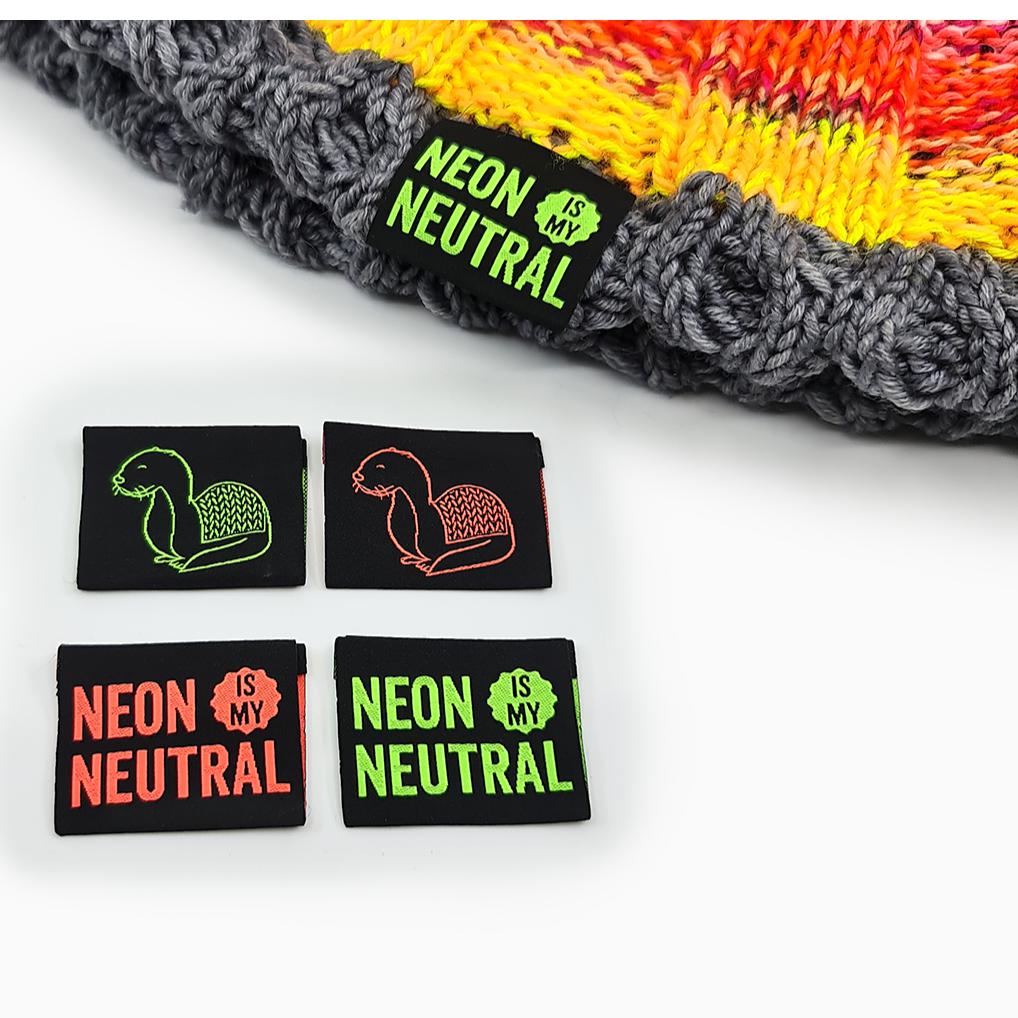 NEON IS MY NEUTRAL - Sew-In Tags - Undercover Otter