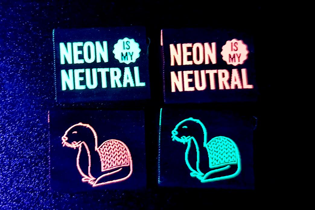 NEON IS MY NEUTRAL - Sew-In Tags - Undercover Otter