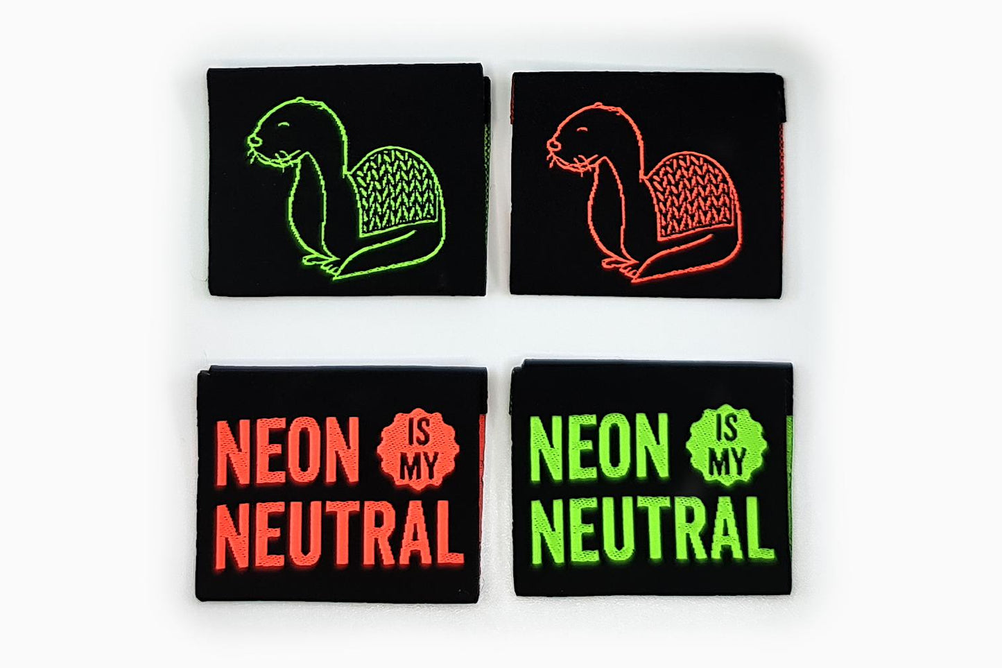 NEON IS MY NEUTRAL - Sew-In Tags - Undercover Otter