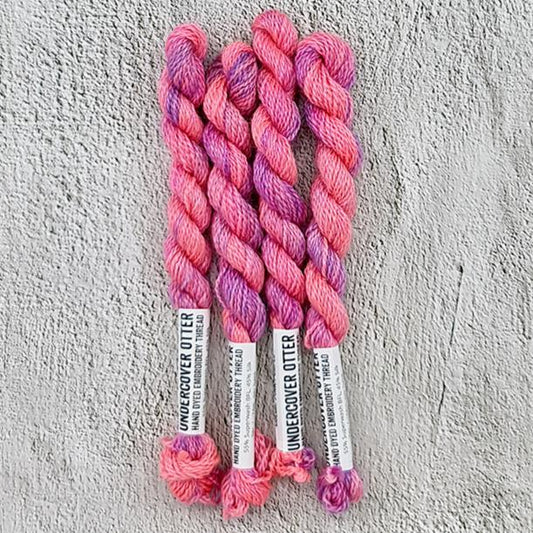 Pink/Purple - Hand Dyed Embroidery Thread - Undercover Otter